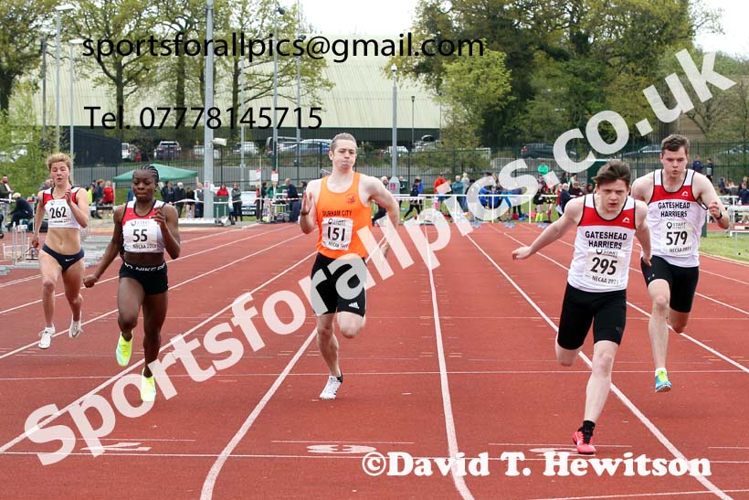 100 metres, 2021 NECAA Middlesbrough Open Meting, Sunday, May 9th. Photo: David T. Hewitson/Sports for All Pics